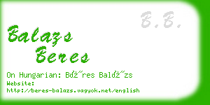 balazs beres business card